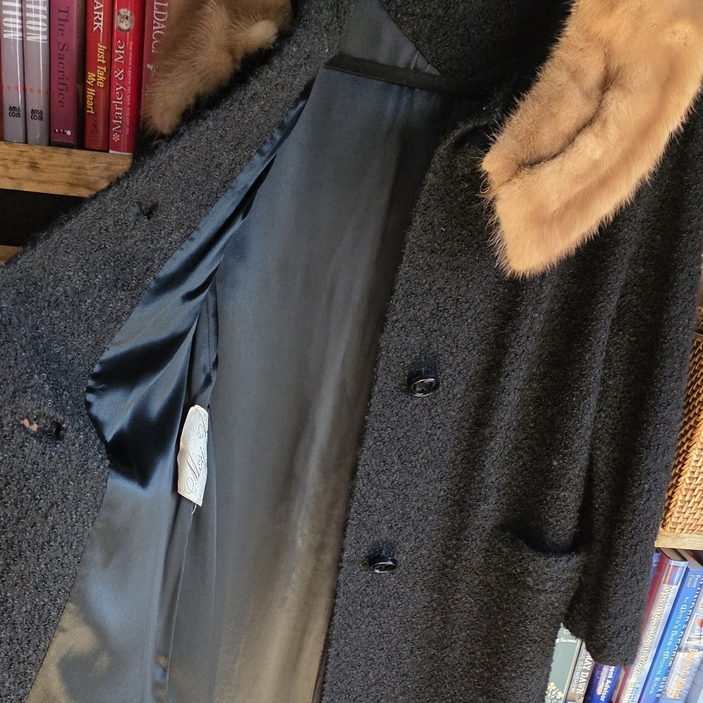 VINTAGE Meri K Wool Boucle Coat - Picture 5 of 11